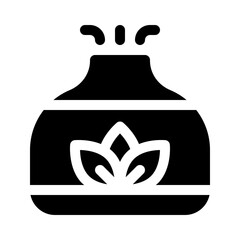 self care glyph icon