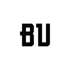 BU monogram logo design letter text name symbol monochrome logotype alphabet character simple logo