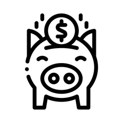 savings goals line icon