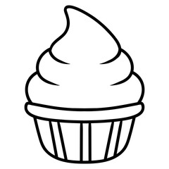cupcake icon logo vector illustration