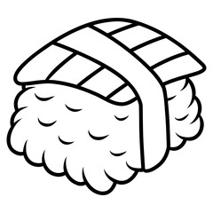 sushi japanese food icon logo illustration