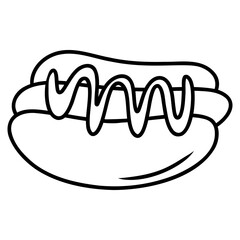 hotdog fastfood logo icon