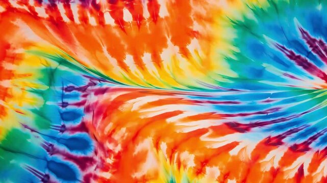 Psychedelic animation with a tie-dye pattern.