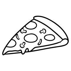 vector illustration of pizza