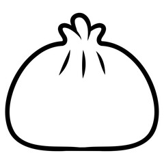 dumpling food icon vector
