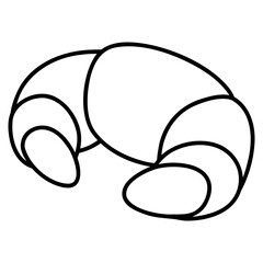 croissant bakery cake cartoon illustration