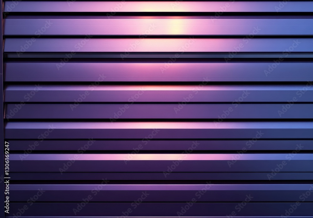 Aufkleber abstract pattern of metallic lines with glossy surface reflecting light in shades of purple and blue