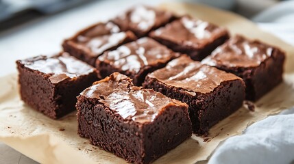 A very delicious chocolate brownie baked