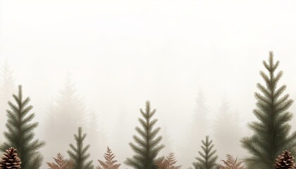 Obraz premium Foggy Forest Scene, Calm Nature
