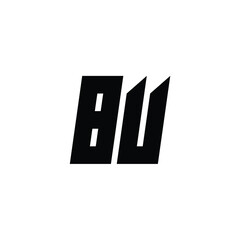 BU monogram logo design letter text name symbol monochrome logotype alphabet character simple logo