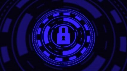 safety and security icon illustration on technology background.