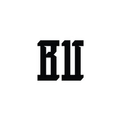 BU monogram logo design letter text name symbol monochrome logotype alphabet character simple logo