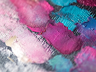 Vibrant abstract paint strokes studio art photography close-up colorful textures contemporary art