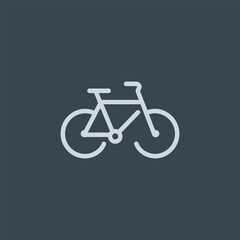 Fototapeta premium Bicycle Logo – A clean bicycle logo symbolizing movement, freedom, and eco-friendly travel.