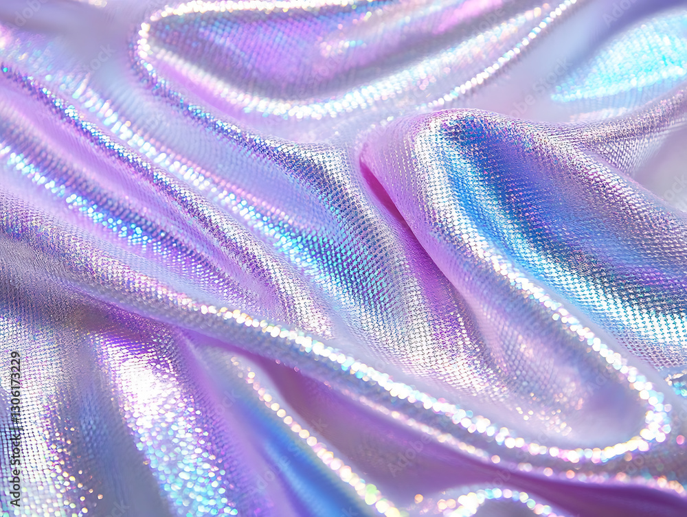 Poster shimmering fabric close-up studio setting textile photography illuminated environment colorful viewp