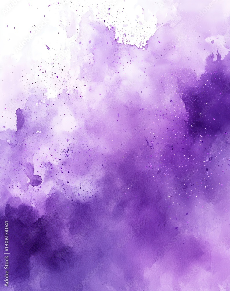 Aufkleber abstract purple watercolor background with soft blends and textures ideal for creative projects or p