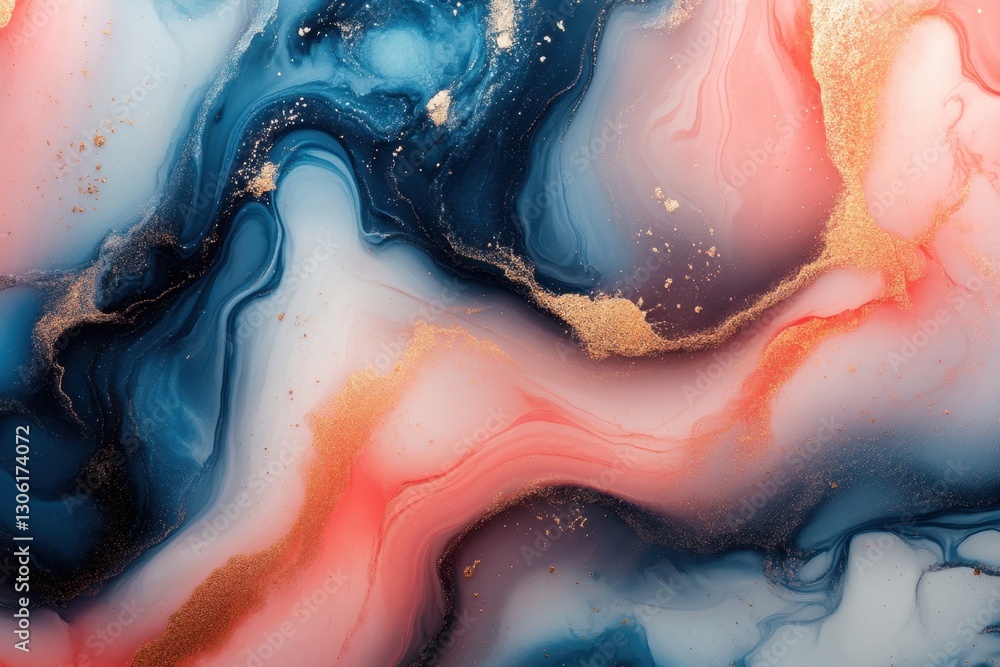 Poster abstract swirls in watercolor: a stunning watercolor painting featuring a mesmerizing display of flu
