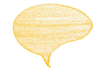 Separate yellow speech bubble on transparent background.