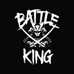 Fototapeta premium Battle king Typography t shirt design