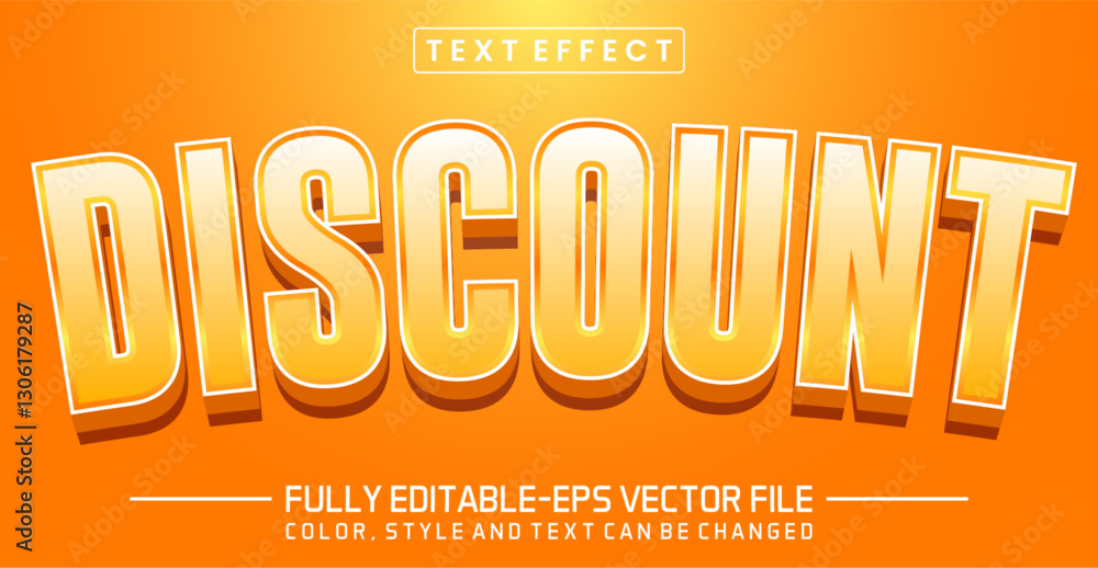 Poster discount font text effect editable