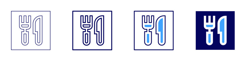 Food and restaurant icon in 4 different styles. Thin Line, Line, Bold Line, Duotone. Duotone style. Editable stroke