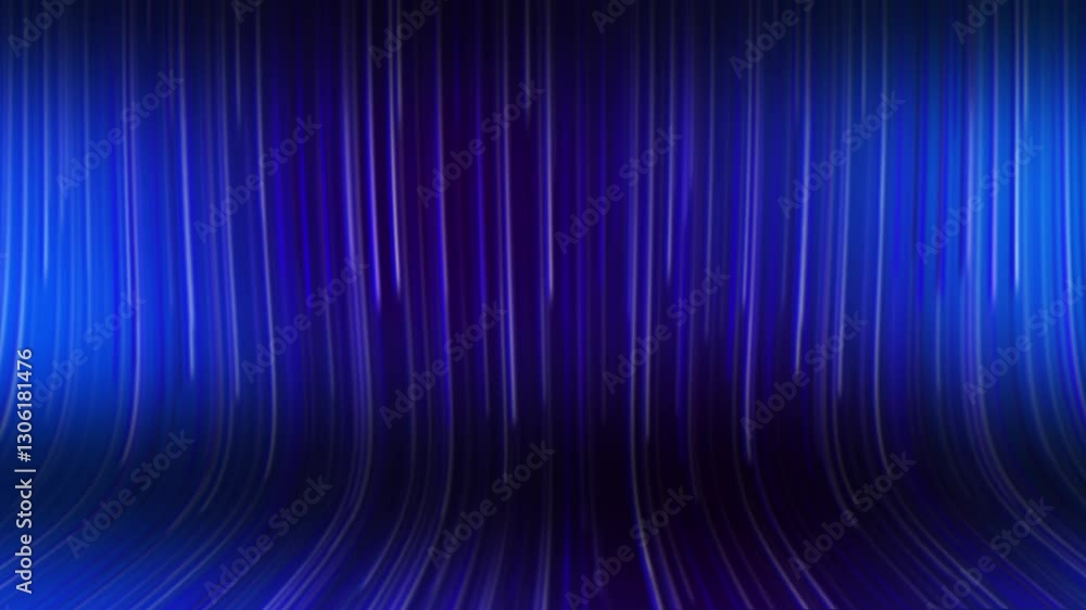 Poster abstract background with blue white neon lines for background intro