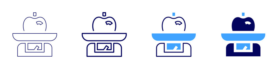 Food consultancy icon in 4 different styles. Thin Line, Line, Bold Line, Duotone. Duotone style. Editable stroke