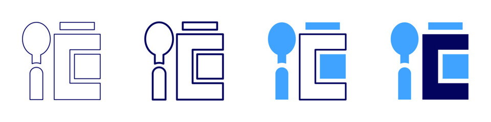 Food consumer trends icon in 4 different styles. Thin Line, Line, Bold Line, Duotone. Duotone style. Editable stroke