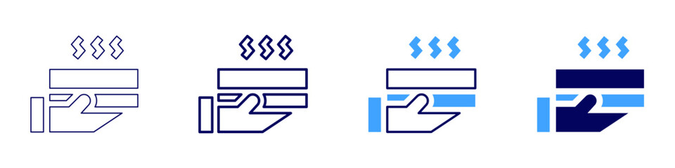 Food consumption trends icon in 4 different styles. Thin Line, Line, Bold Line, Duotone. Duotone style. Editable stroke