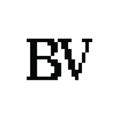 BV monogram logo design letter text name symbol monochrome logotype alphabet character simple logo