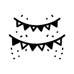 Vector solid black icon for Streamers