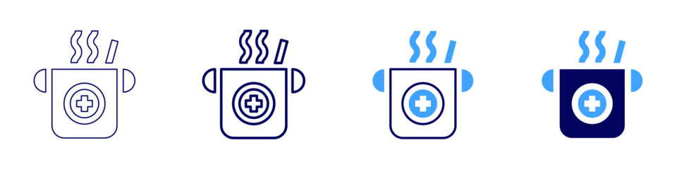 Obraz premium Food innovation summit icon in 4 different styles. Thin Line, Line, Bold Line, Duotone. Duotone style. Editable stroke