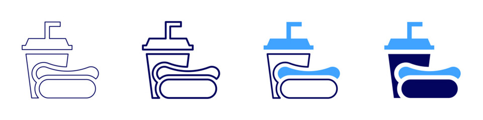 Food journalism icon in 4 different styles. Thin Line, Line, Bold Line, Duotone. Duotone style. Editable stroke