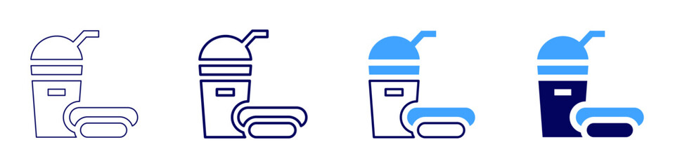 Food marketing icon in 4 different styles. Thin Line, Line, Bold Line, Duotone. Duotone style. Editable stroke