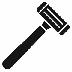 Razor black vector on white background.