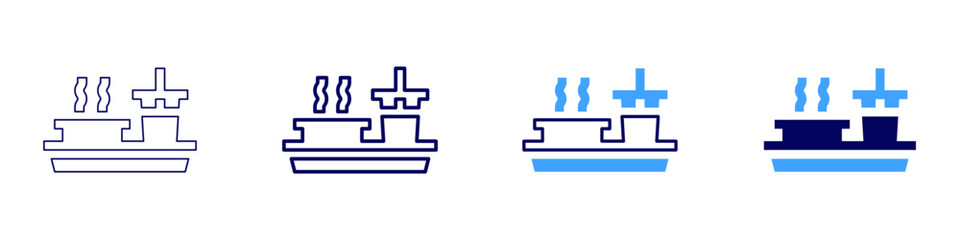 Food sustainable farming icon in 4 different styles. Thin Line, Line, Bold Line, Duotone. Duotone style. Editable stroke