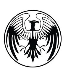 Obraz premium Bird circle wings logo symbol