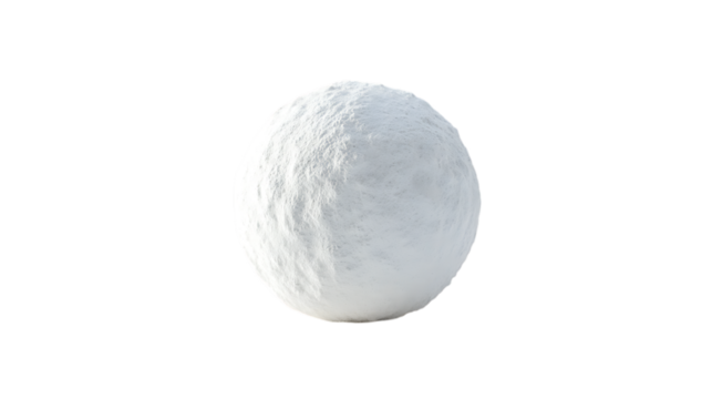 Perfect snowball, winter fun, snowy sphere