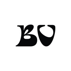 BV monogram logo design letter text name symbol monochrome logotype alphabet character simple logo