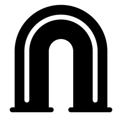 Fototapeta premium U-Shaped Pipe Icon, Ideal for industrial, plumbing, or engineering designs.