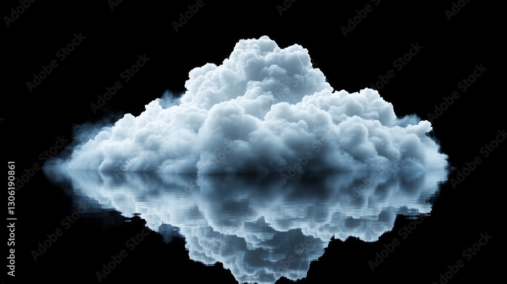 Poster a dark background sets off an explosion of white powder, creating an abstract piece with a reflectiv