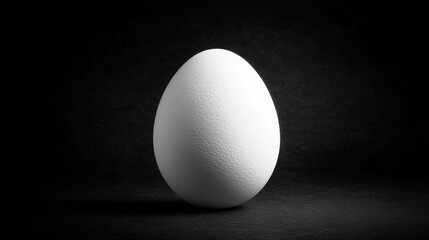 A white sphere on a dark background, lit by studio lights, rendered in 3D, functioning as a design component