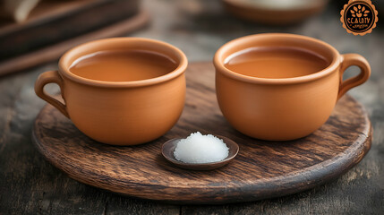 Authentic Paraguayan Cocido served in traditional clay cups with sugar