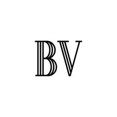 BV monogram logo design letter text name symbol monochrome logotype alphabet character simple logo