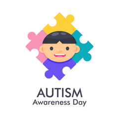 vector world autism awareness day poster template 