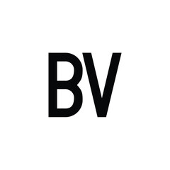 BV monogram logo design letter text name symbol monochrome logotype alphabet character simple logo