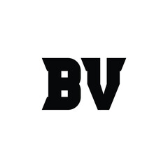 BV monogram logo design letter text name symbol monochrome logotype alphabet character simple logo