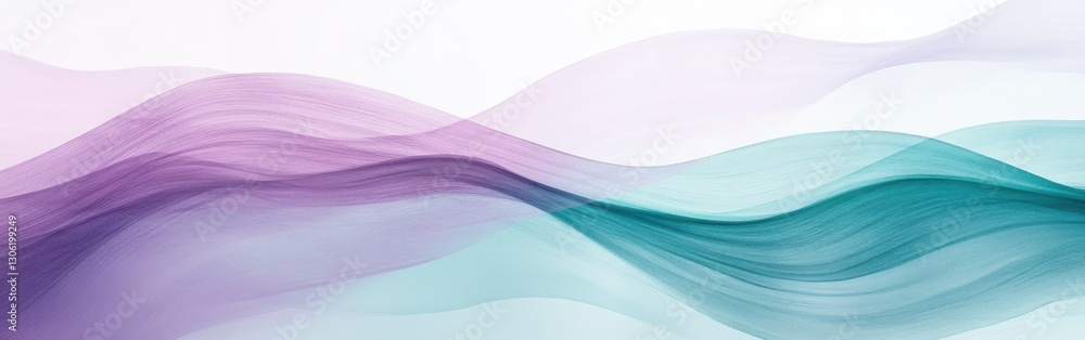 Poster Soft pencil strokes create a smooth gradient in pastel shades showcasing tranquil waves and subtle movements in art