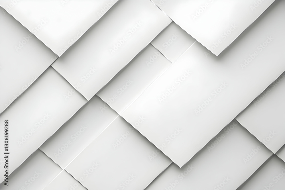 Aufkleber crisp white sheets arranged in a geometric grid pattern background