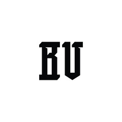 BV monogram logo design letter text name symbol monochrome logotype alphabet character simple logo